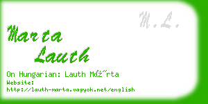 marta lauth business card